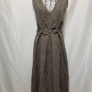 sensounico センソユニコLucruca ワンピース スカート 裏地なし チェック柄 古着 レディース 38 秋 Lu-4-111