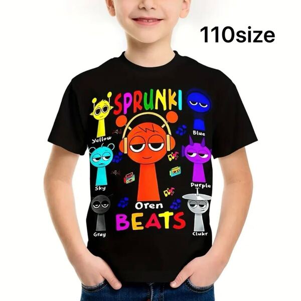 スプランキー SPRUNKI Tシャツ 半袖 子供服 キッズ 黒