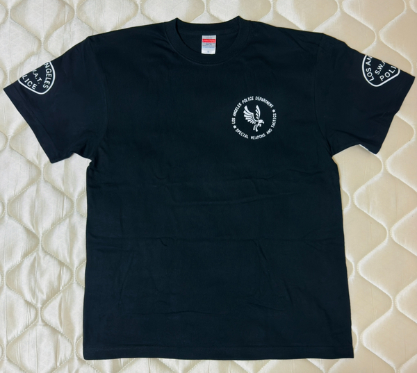 送料無料 スワット LAPD SWAT Tシャツ ブラック XL サバゲー コスプレ