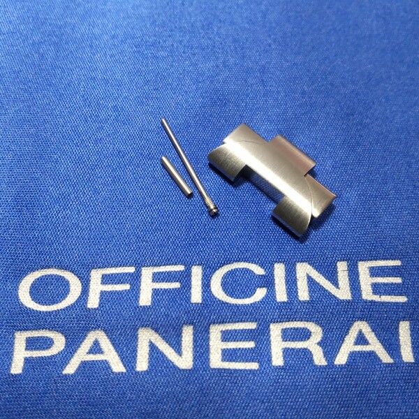 OFFICINE PANERAI オフィチーネ パネライ 純正 正規 駒 コマ 20mm SS ツヤ なし ベルト サイズ 延長 調整 ブラッシュ & サテン 未使用 01