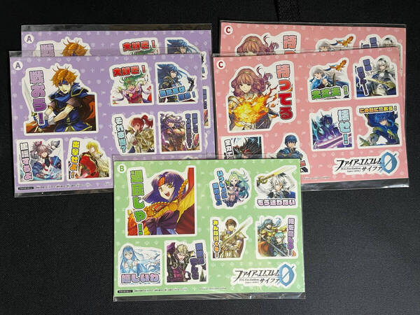 ファイアーエムブレム0 サイファ ひとことキャラシール A.B.C. 3種 5枚セット Fire Emblem 0 (Cipher)