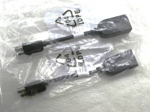 ★未使用 Mini DisplayPort to DisplayPort 変換ケーブル 2本セット 送料無料