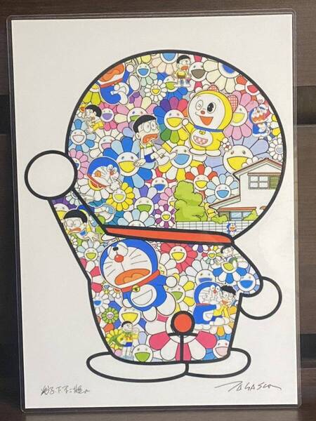 ドラえもん 村上隆 ラミネード ハンドメイド品 A4
