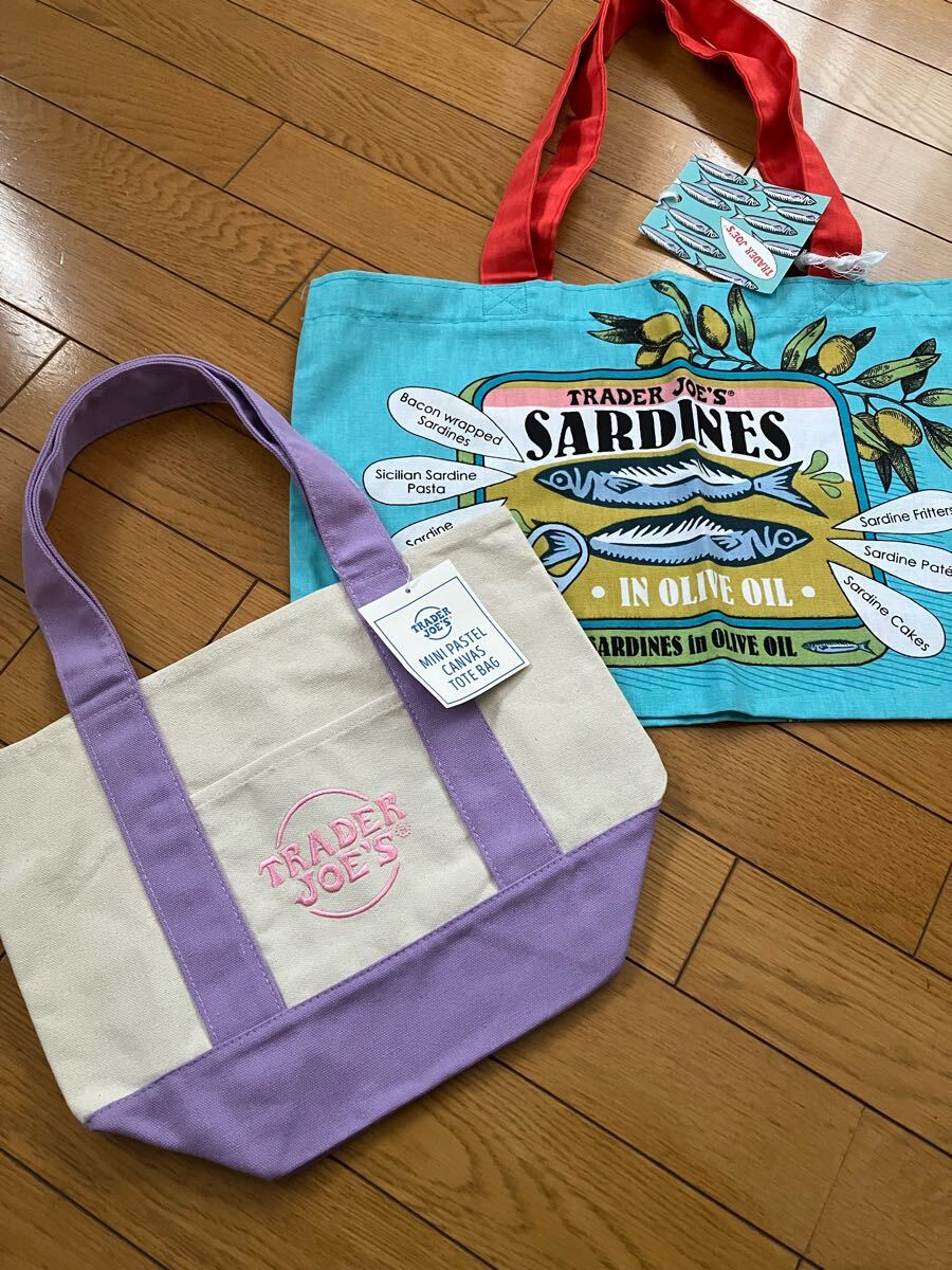ラス1セット！新品Trader Joe's ミニトート コンプリート８色セット Trader Joe's Mini Pastel Canvas Tote Bags トレーダージョーズ