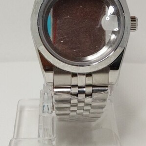 カスタム 36mm ケース サファイア サイクロップレンズ 有り glassback ジュビリー センターポリッシュセイコー ムーブメント用 SEIKO MOD