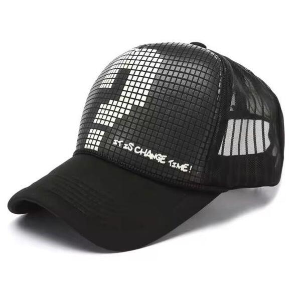 新品 クエスチョンマーク メッシュ キャップ 野球帽 帽子 黒 ブラック メンズ レディース ユニセックス ストリート ヒップホップ