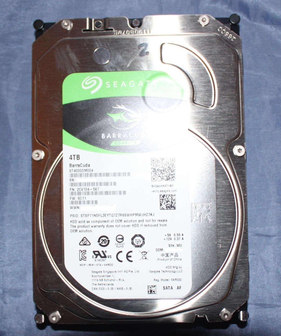 Seagate SkyHawk ST4000VX016 4tb 7.2k 256MB SATA 3.5