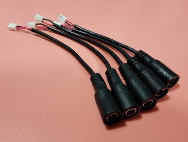 電源ジャック メス 5.5x2.1 電線ワイヤー 13cm XH 2.54mm