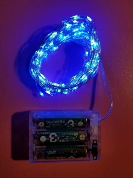 LED ストリングライト 10m ブルー 100個の電球 3xAA電池式 クリスマス 誕生日 パーティ 庭園 イルミネーションライト 装飾ライト