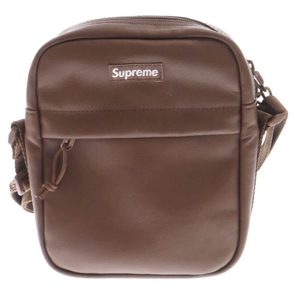 SUPREME シュプリーム 23AW Leather Shoulder Bag ボックスロゴ