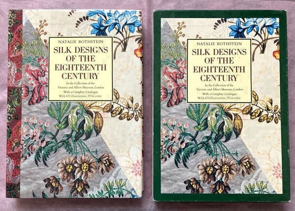 レア 18世紀のシルクデザイン 洋書 V&A ヴィクトリア&アルバート博物館 箱付き テキスタイル ファッション