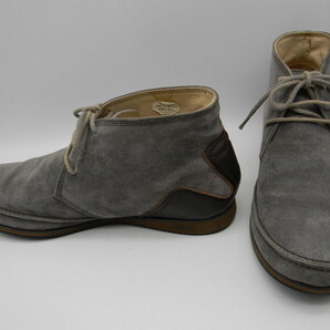 *□【 Hush Puppies ハッシュパピー 】◆ 革ブーツ(24.5cm位)表示=24cm スエード グレー × こげ茶色