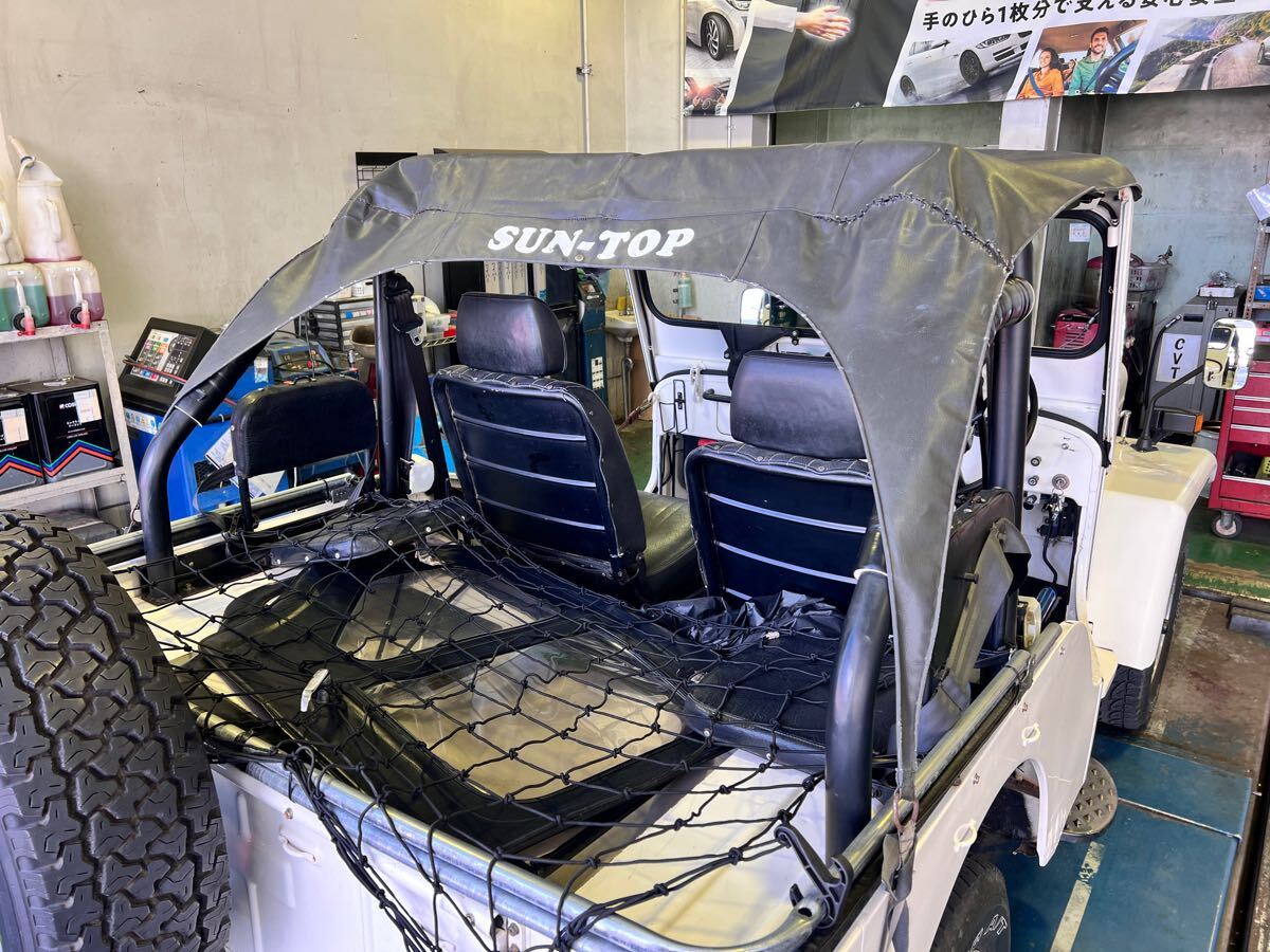 Amazon | サン自動車工業 三菱ジープJ50用 サントップ/シルバー