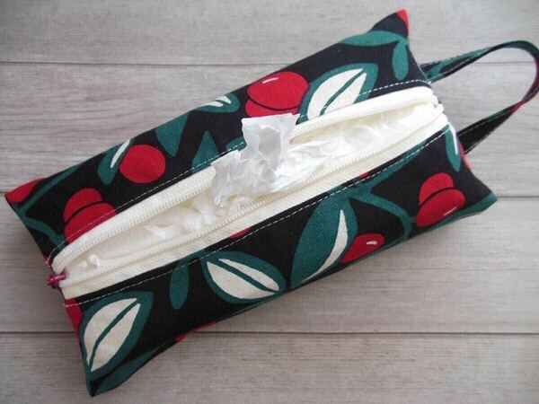 □ティッシュケース□ボックスサイズ□オリーブ柄□ハンドメイド 詰替え用 かぎ針 棒針ケース 花粉症