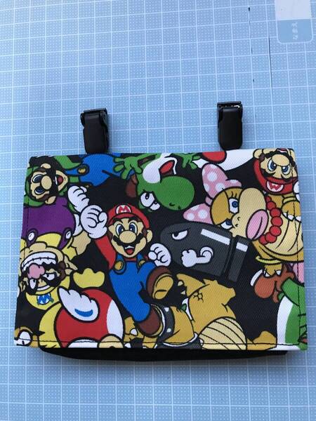 移動ポケット(クリップ付き)マリオキャラクター柄(マチ有り)マリオ