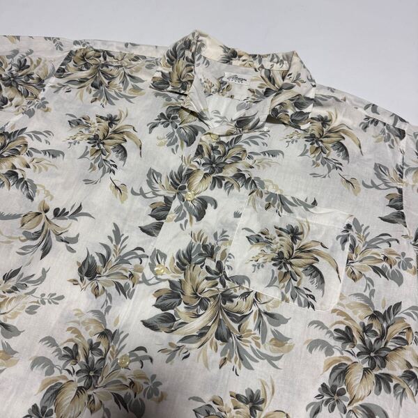 M相当 アロハシャツ メンズ 古着 花柄シャツ