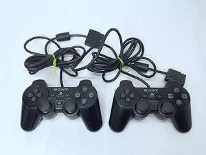 PS2 コントローラー2台 ブラック 黒 デュアルショック2 SCPH-10010 動作確認済