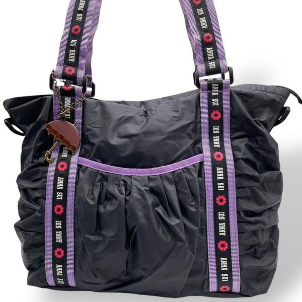 美品 ANNA SUI アナスイ トートバッグ ワンショルダーバッグ ナイロン