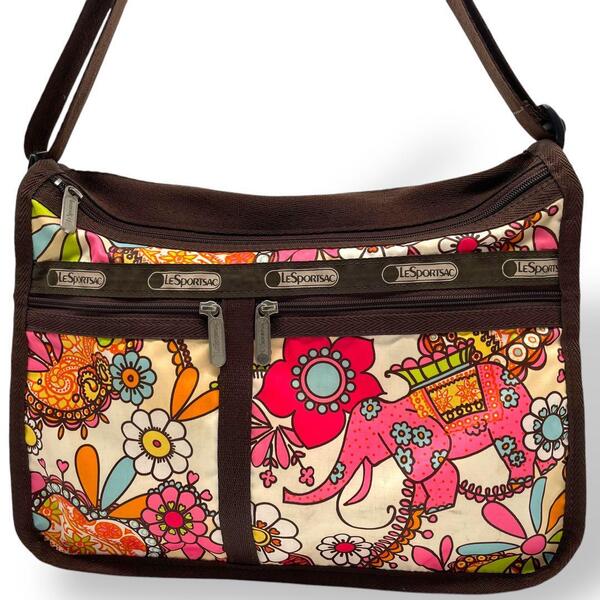 美品 レスポートサック LESPORTSAC 花柄 ショルダーバッグ