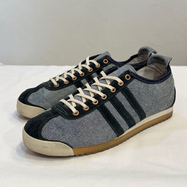 希少!2001 adidas × LEVI'S Indigo Denim Sneaker ITALIA 678072 アディダス リーバイス コラボ インディゴ デニム イタリア US8 26cm