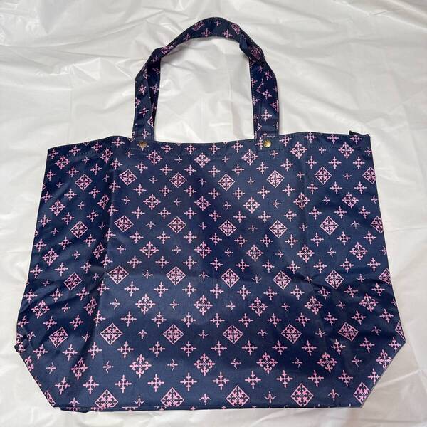 ◆当日発送◆【未使用訳あり品】russet ラシット ナイロン トートバッグ ネイビー×ピンク サブバッグ ショッピング 旅行 お出かけ