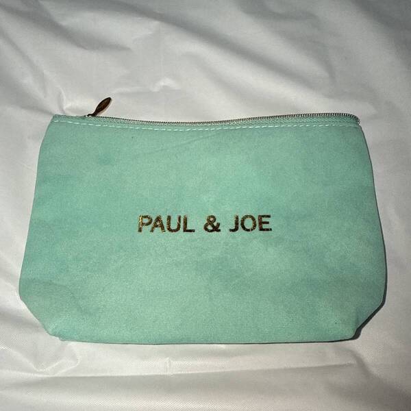 ◆当日発送◆【未使用品】 PAUL&JOE ポールアンドジョー ミニ ポーチ ネコ 水色 コスメポーチ 化粧ポーチ アクセサリーポーチ