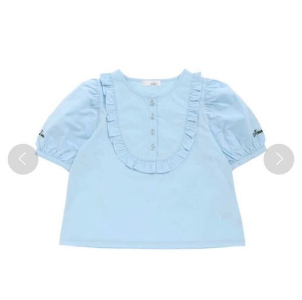 JENNI love フリルブラウス 半袖Tシャツ カットソー トップス 水色 ジェニィ 130 量産型 地雷系 ピンクハント algy