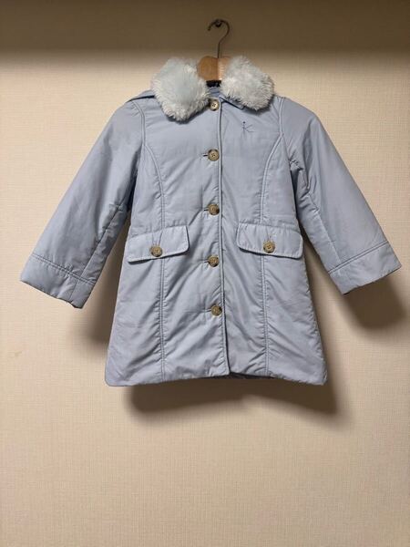 組曲 ¥19000 アウター 110 120 130 キッズ パステル水色 コート ブルゾン ジャンパー ダウン ファー anyfam メゾピアノ BEBE
