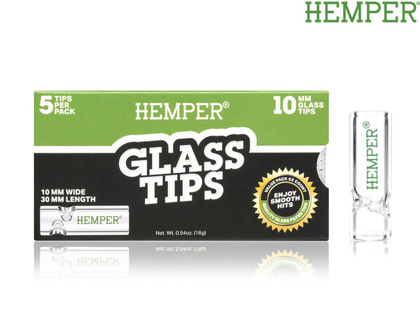 5個入り HEMPER 10mm ヘンパー ガラスチップ ローチフィルター 巻き紙 巻紙 ローリングペーパー raw ロウ ティップス マリファナ thc 大麻