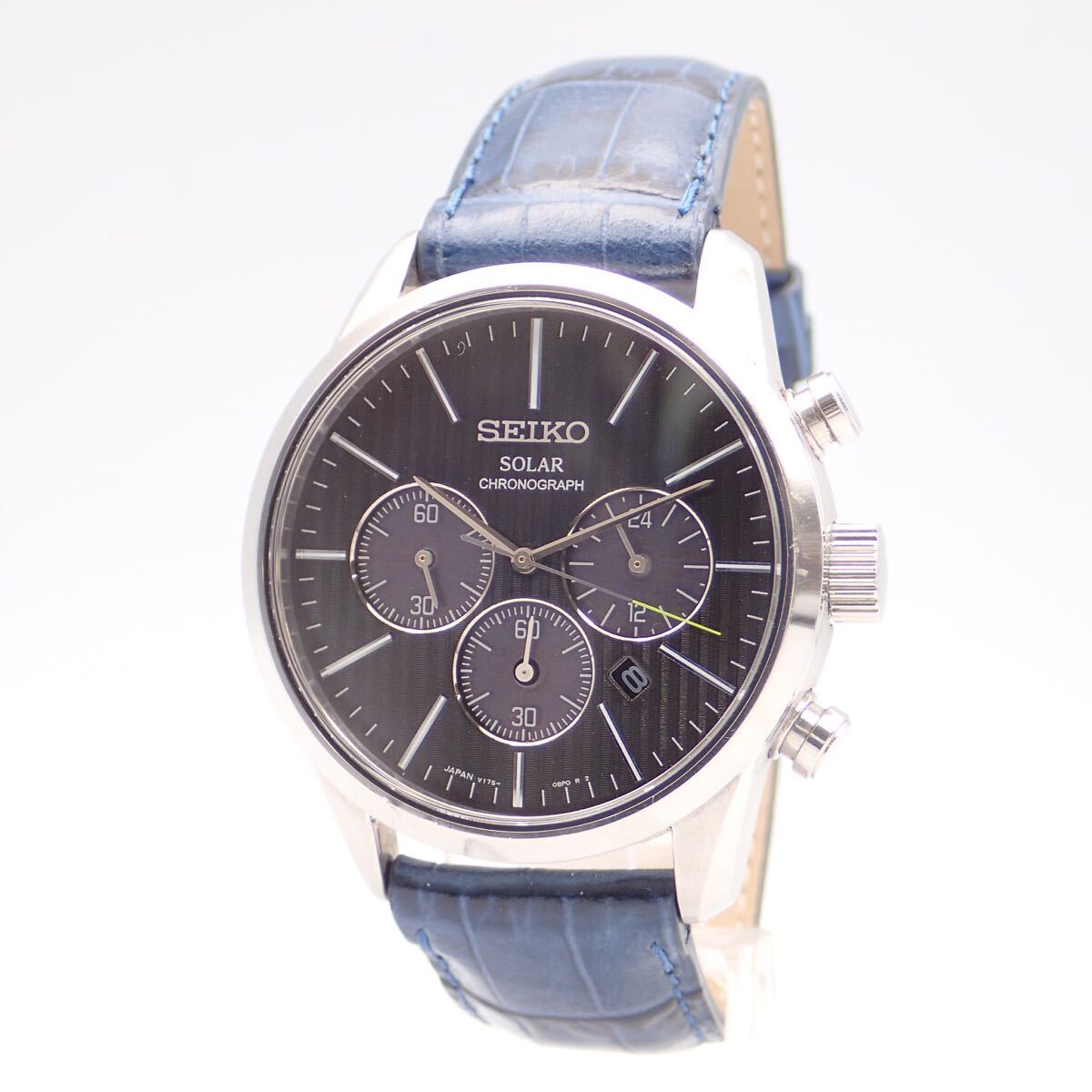 11ADM009 SEIKO クロノグラフ V175-0AG0 五右衛門 時計