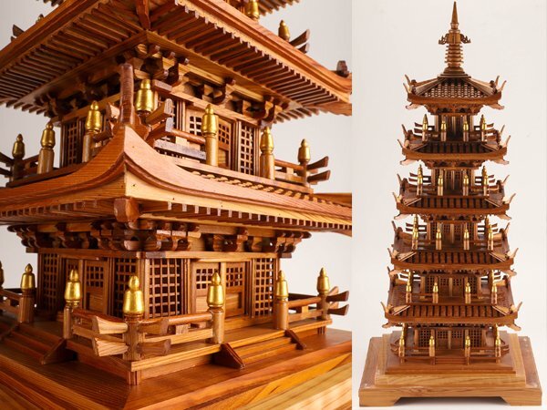 Yahoo!オークション -「五重の塔」(木工、竹工芸) (工芸品)の Yahoo!オークション -「五重の塔」(木工、竹工芸) (工芸品)の