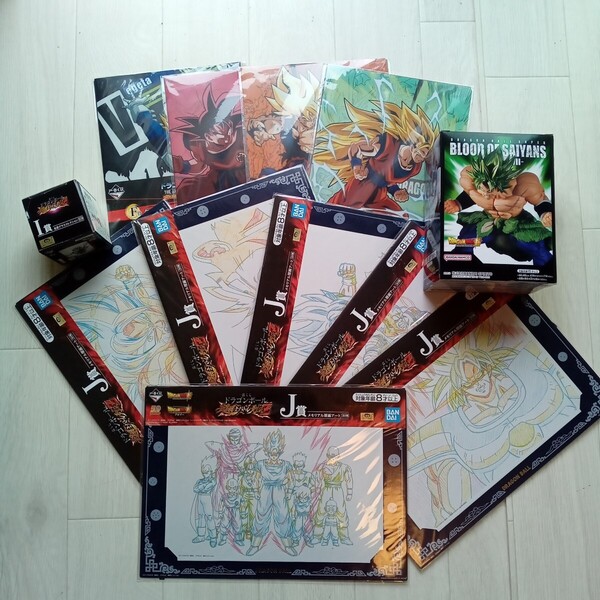 【送料込み】ドラゴンボール 超 一番くじ まとめて フィギュア 原画アート グラス クリアファイル