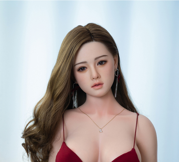 等身大 リアルドール ヘッド 軟質シリコン製 口可動 舌付き 髪毛、睫毛はモヘア植毛 職人メイク済み メイク崩れにくい M16ボルト 230301