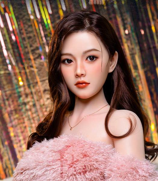 等身大 リアルドール ヘッド 軟質シリコン製 口可動 舌付き 髪毛、睫毛はモヘア植毛 職人メイク済み M16ボルト a041418