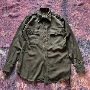 JACKSON RAYMOND UTILITY SHIRT / 40S ジャクソンレイモンド ウールギャバ ユーティリティシャツ M程度 チンストラップ マチ ミリタリー
