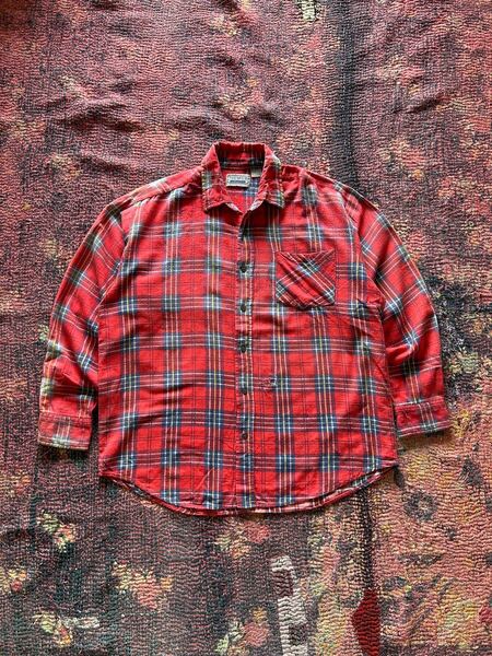 PREMIER INTERNATIONAL COTTON FLANNEL ネルシャツ L チェック プリネル 古着