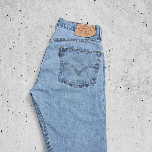 古着 00s MEXICO製 LEVI'S W34×L32 501 DENIM JEANS BLUE リーバイス ストレート デニム ジーンズ【Vintage】