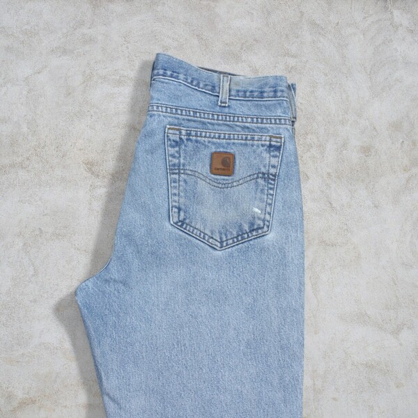 古着 CARHARTT W34×L32 B18 DENIM JEANS STW カーハート デニム ジーンズ 【Vintage】