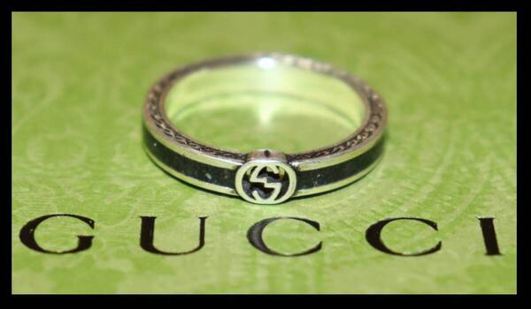 送料無料 即決【未使用】 GUCCI ★ インターロッキングG スリムリング 23号 ★ グッチ 国内正規品 指輪 GG AG925 701620