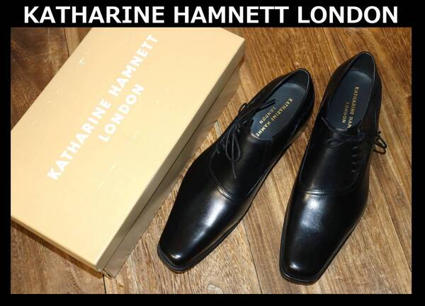 送料無料 即決【未使用】 KATHARINE HAMNETT LONDON ★ サイドシューレース ビジネスシューズ 26cm ★ キャサリンハムネット 3802 併