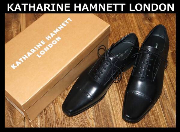 送料無料 即決【未使用】 KATHARINE HAMNETT LONDON ★ 内羽根 ビジネスシューズ ドレスシューズ 26cm ★ キャサリンハムネット 3903 併