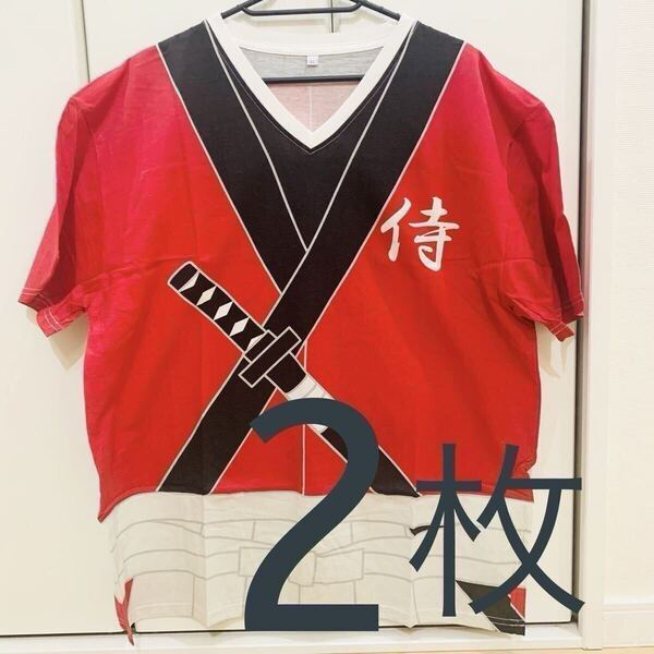 新品 2枚セット SALE LLサイズ 定価3,960円 Tシャツ なりきり 綿100% 和風 メンズ