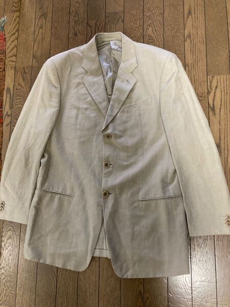 アルマーニコレクション 麻混ジャケット サイズ50(肩幅47cm身幅56cm袖丈62cm着丈78cm)