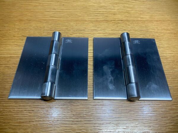 ★新品送料込即決ステンレス製リベットヒンジ127ミリ 2枚セット 127×123×4.0mm 溶接蝶番 Art製