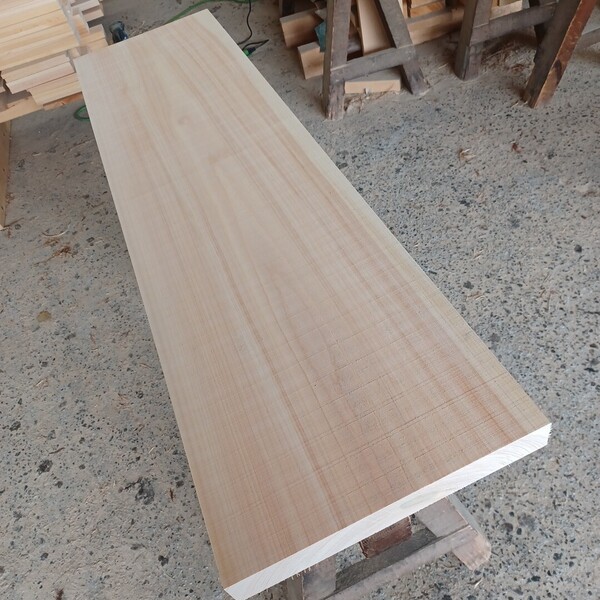 B-1926【134×36×4.8cm】 国産ひのき 板 テーブル カウンター 看板 一枚板 無垢材 桧 檜 DIY