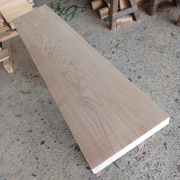 B-1933【139×31.5×4.8cm】 国産ひのき 板 テーブル カウンター 一枚板 無垢材 桧 檜 DIY