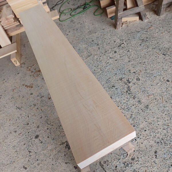 B-1933【141.8×21.4×4.8cm】 国産ひのき 板 カウンター 看板 一枚板 無垢材 桧 檜 DIY