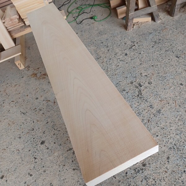 B-1935【142.5×23.8×4.8cm】 国産ひのき 板 カウンター 看板 一枚板 無垢材 桧 檜 DIY