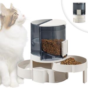 給餌器 給水器 ペットフィーダー 猫 犬 水飲み器 給食 取り外し可能 ペット