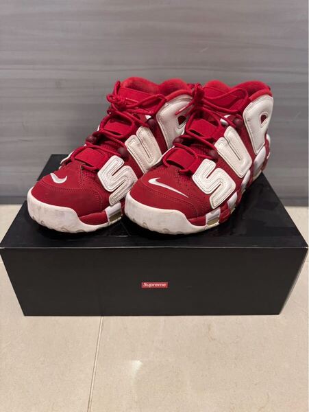 supreme x nike air more uptempo シュプリーム モアテン 赤 27.5cm